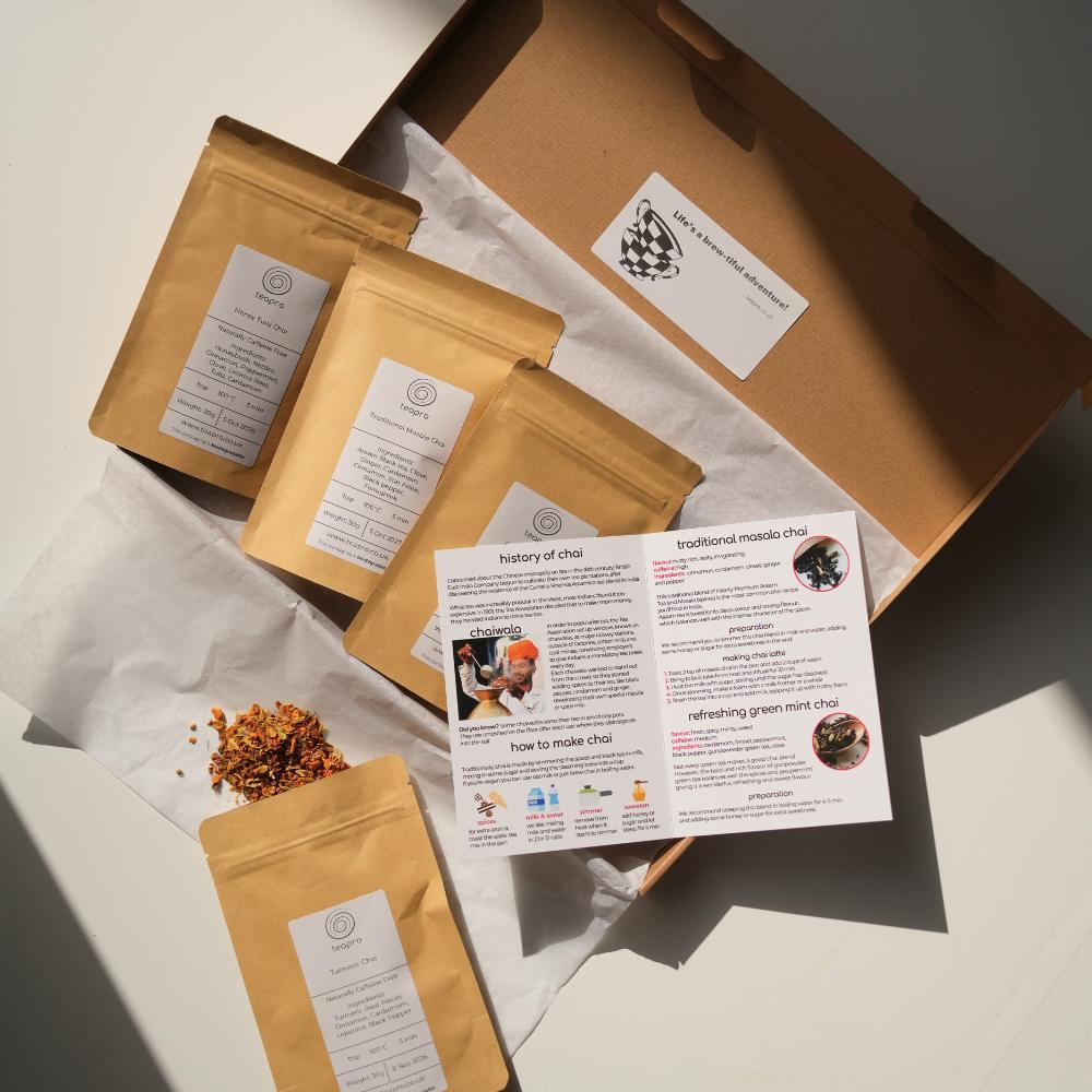 chai tea gift box - chai gift set-tea gift sets