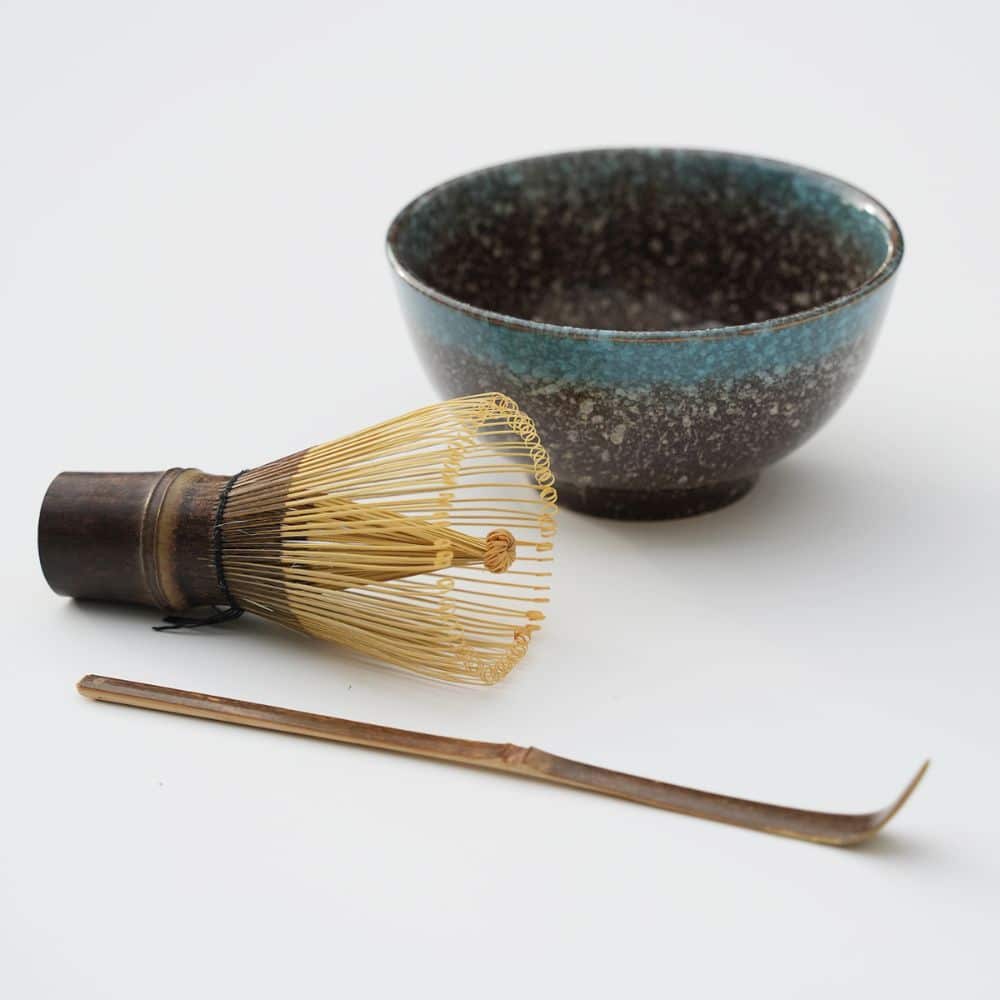 AVANTI Matcha Ceremonial Tea Set Ceramic Bowl Handmade Whisk Scoop Bamboo