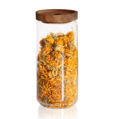Luxurious Tea Storage Jar with Acacia Wood Lid - 950ml