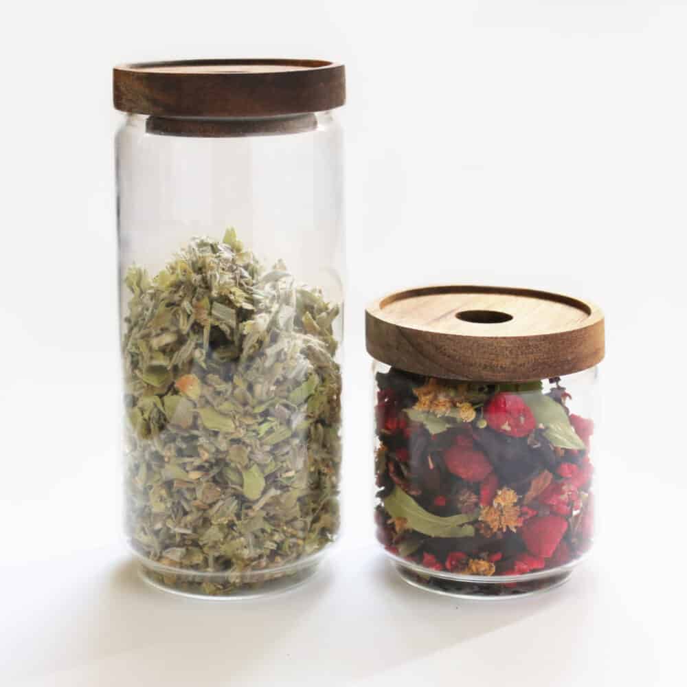 Luxurious Tea Storage Jar with Acacia Wood Lid Teapro