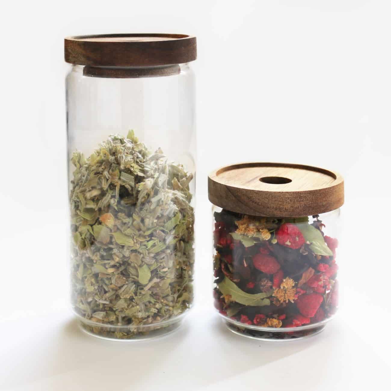 Luxurious Tea Storage Jar with Acacia Wood Lid Teapro