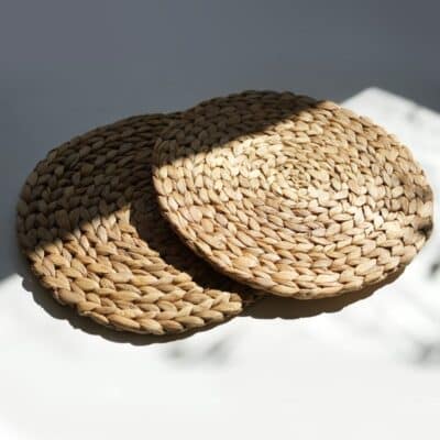 Teapro Round Woven Placemats | Water Hyacinth - set of 2, 30cm