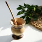 Two Tone Wooden Mate Gourd and Bambilla Straw Starter Kit