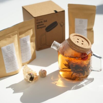 flowering tea gift set