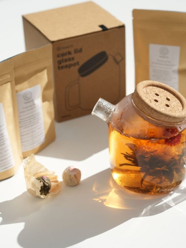 flowering tea gift set