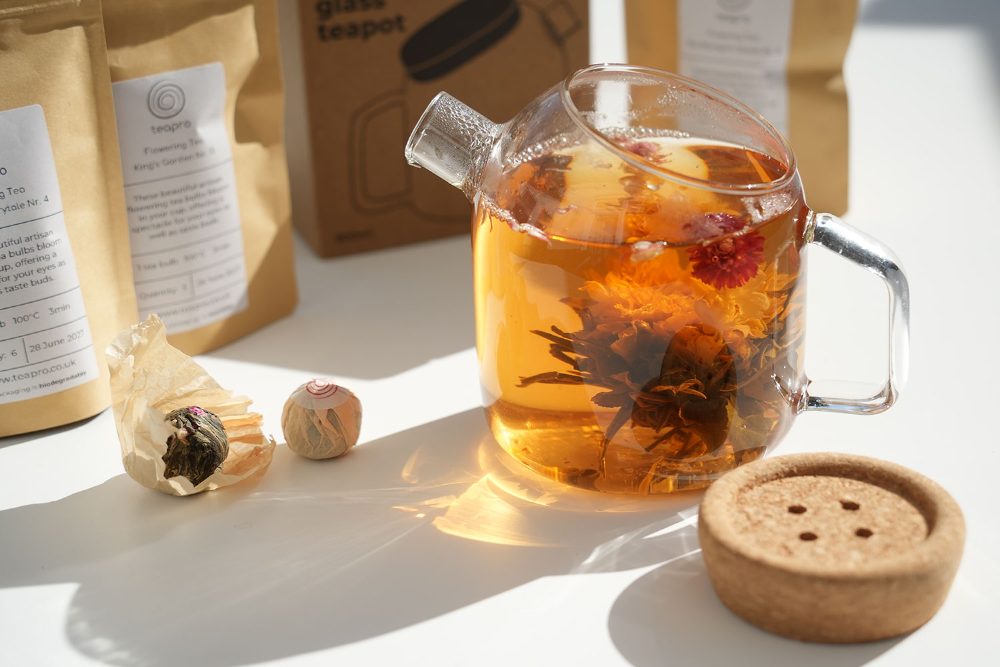 flowering tea gift set
