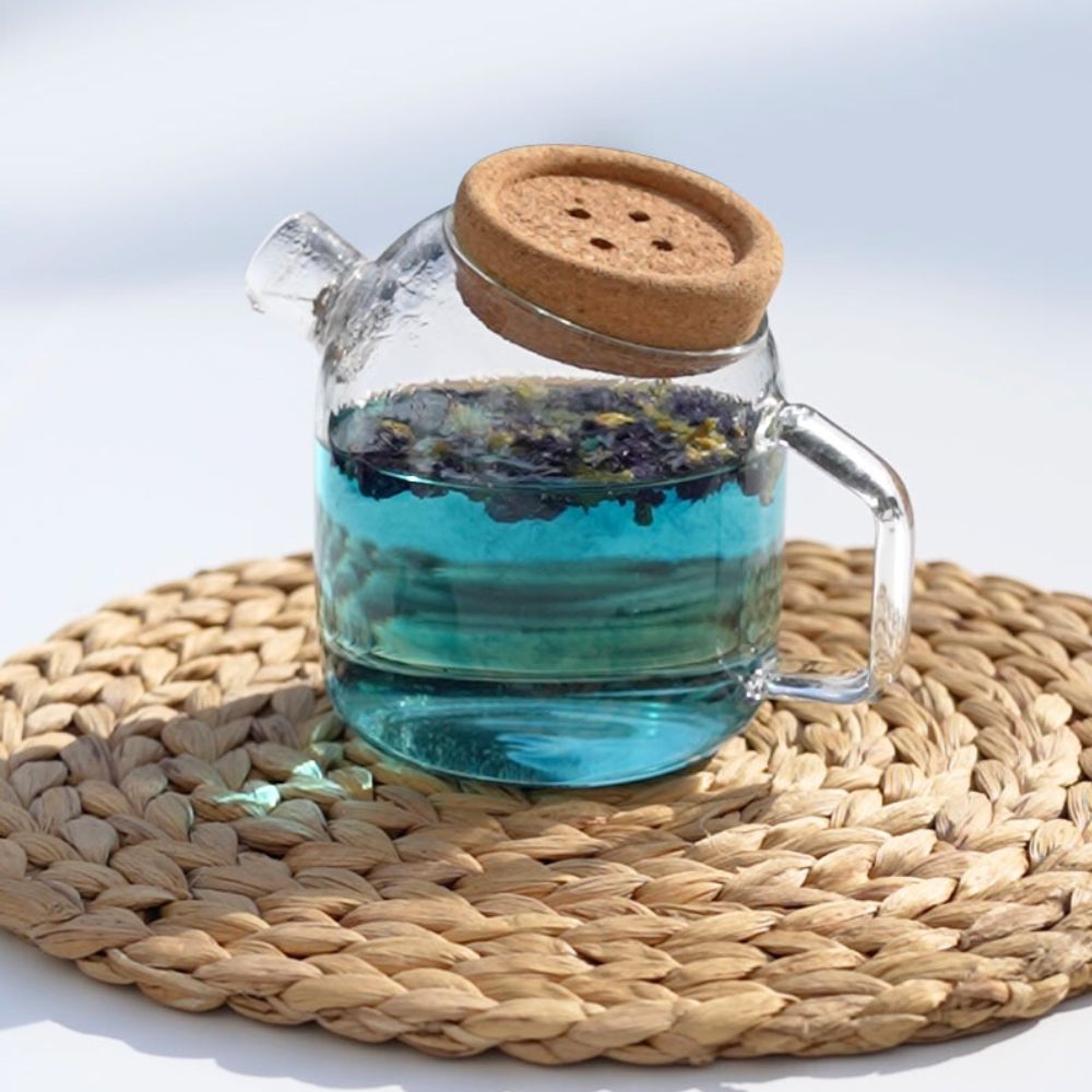 two tone matcha latte recipe - butterfly pea tea