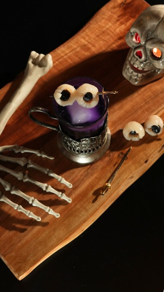 Lychee Black Mallow Flower Cocktail