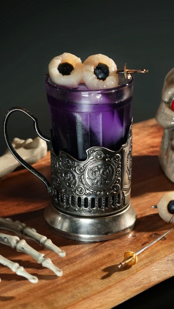 Lychee Black Mallow Flower Cocktail