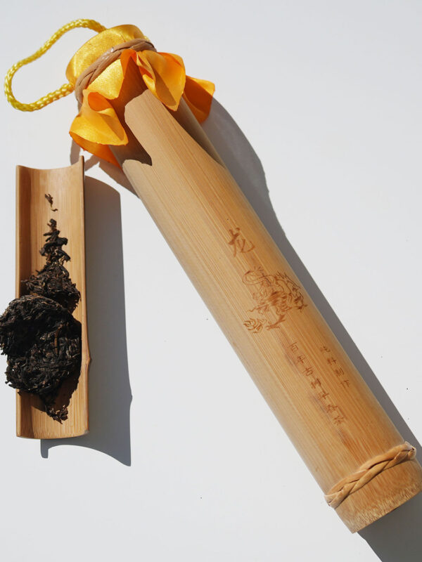 Premium Aged Sheng Pu-erh in Bamboo Tube - Artisan Raw Pu'er Tea