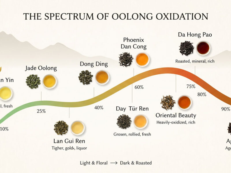 Dark vs light oolong - oxidation levels