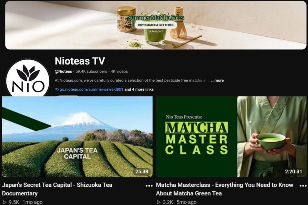 Nioteas TV-16 best tea YouTube channel 2026