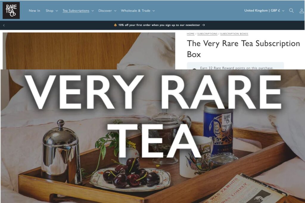 Very rare tea- the best tea subscription in the UK