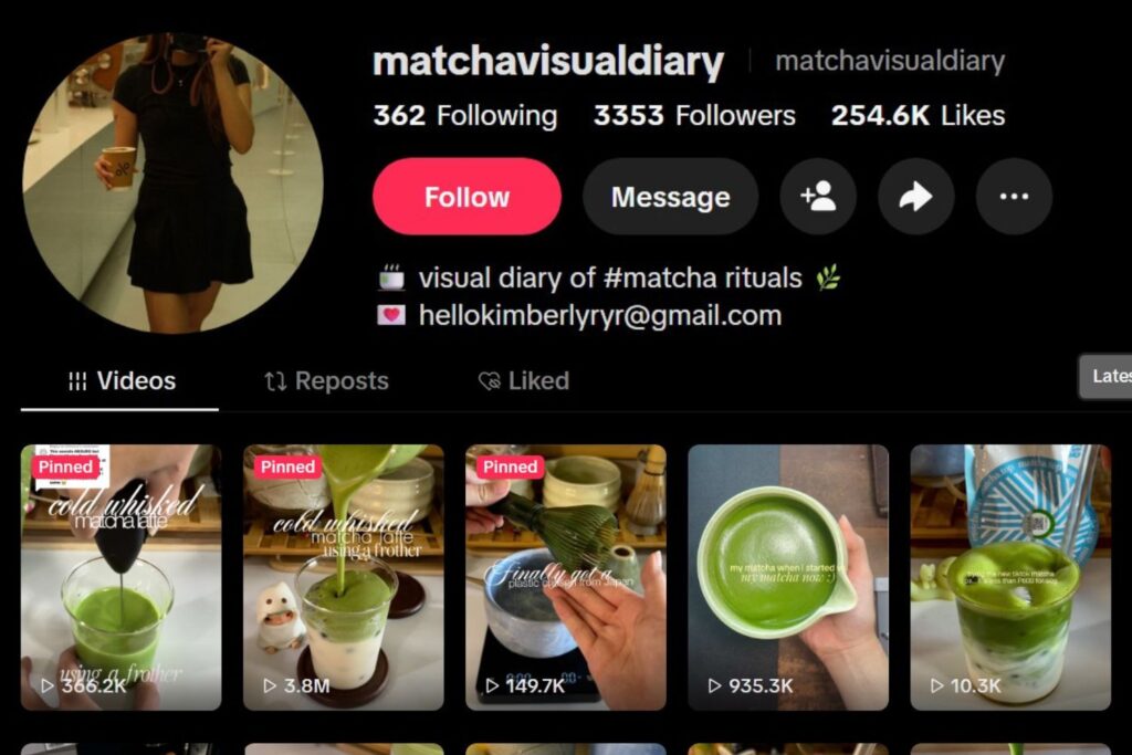 Matcha visual diary - best tea TikTokers to follow in 2026