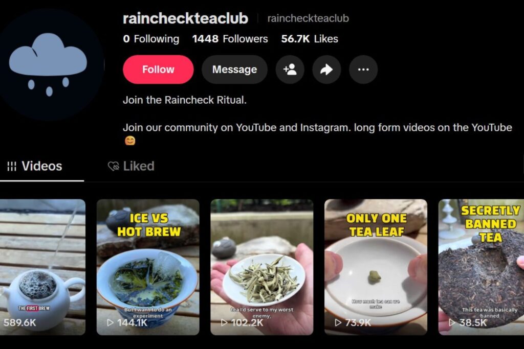 Rain check tea club - Best Tea TikToker to follow in 2026