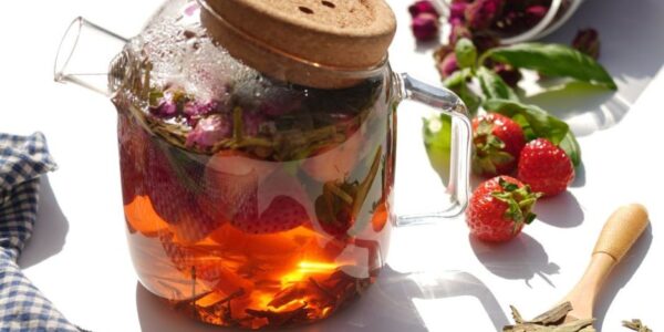 Green tea Strawberry cold brew recipe-green tea strawberry cold brew-strawberry cold brew tea recipe-how to make strawberry green tea recipe-cold brew green tea recipe-fruit infused iced tea