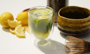 Matcha Barley Lemonade-cold brew matcha-cold brew barley tea-matcha and barley tea