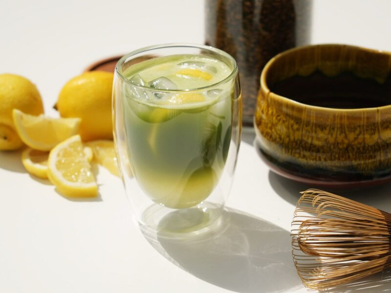 Matcha Barley Lemonade-cold brew matcha-cold brew barley tea-matcha and barley tea