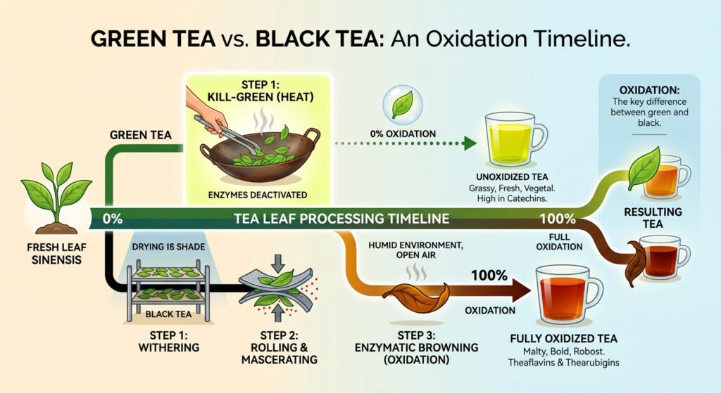 Why drink green tea-9 proven benefits-green tea vs black tea oxidation-benefits of green tea - green tea benefits