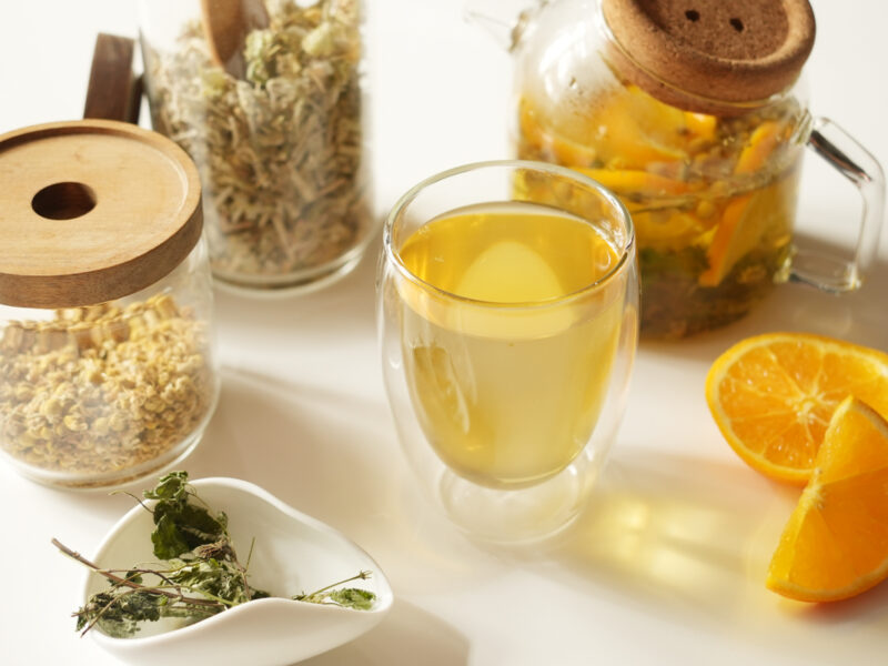 Anti-anxiety, herbal tea blend, anti-anxiety herbal tea recipe, Greek mountain tea stress relief, lemon balm and chamomile tea, natural stress relief tea