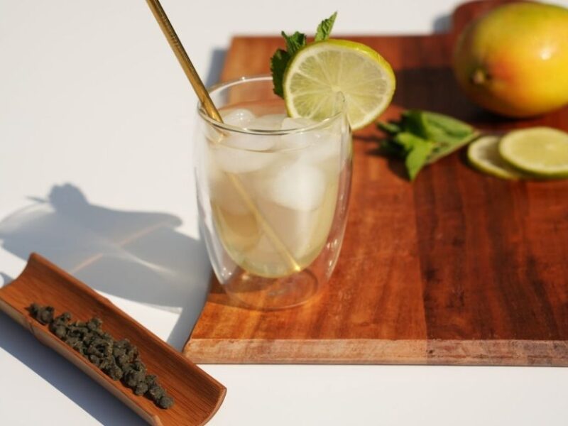 oolong mango cold brew recipe, mango oolong tea, cold brew oolong recipe, lan gui ren oolong, iced oolong tea recipe, tropical iced tea recipe, oolong tea with fruit
